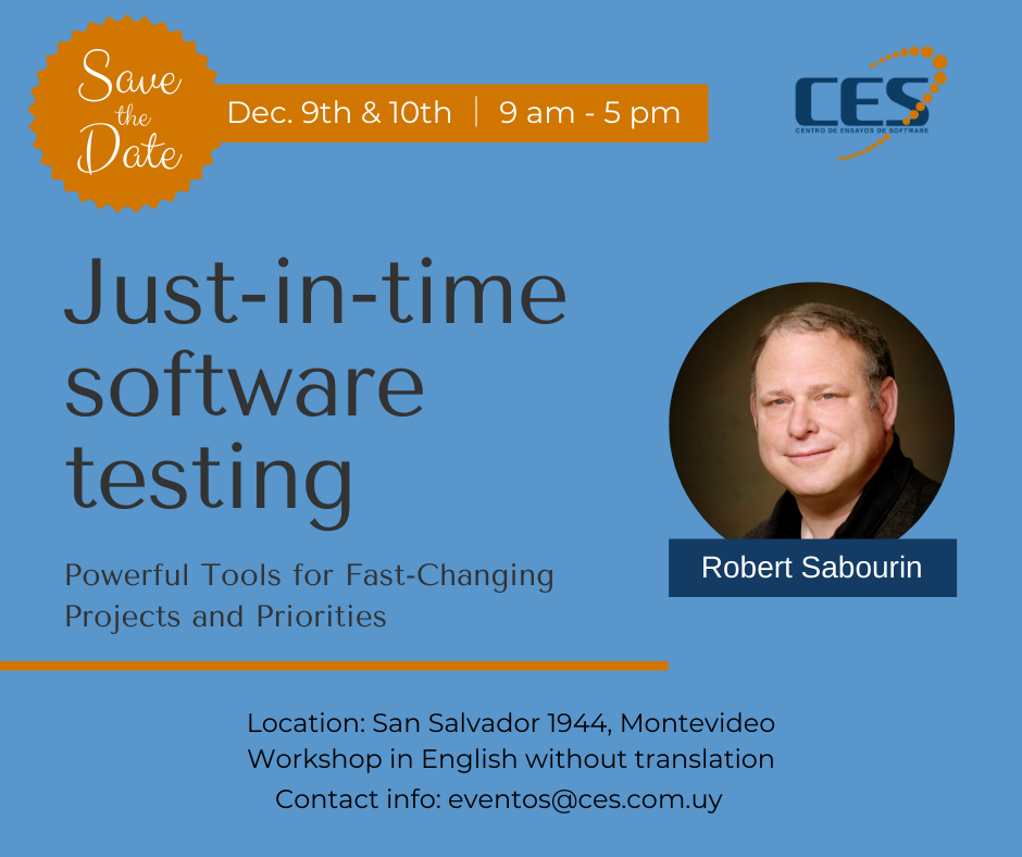 WorkshopdeRobertSabourin:Just in timesoftwaretesting